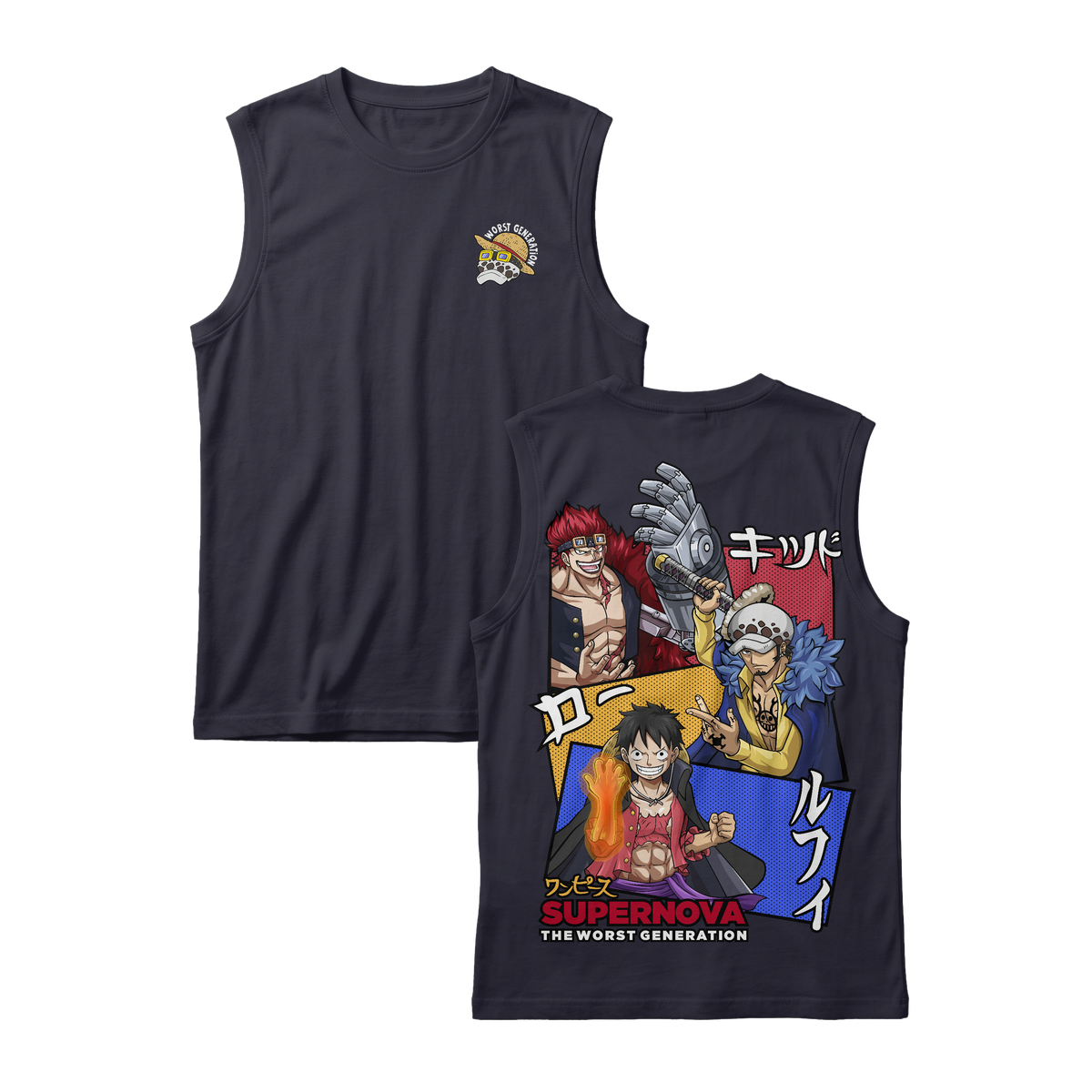 Anime One Piece Supernova The Worst Generation Sleeveless - RZM007