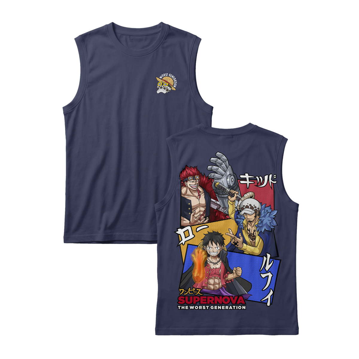 Anime One Piece Supernova The Worst Generation Sleeveless - RZM007