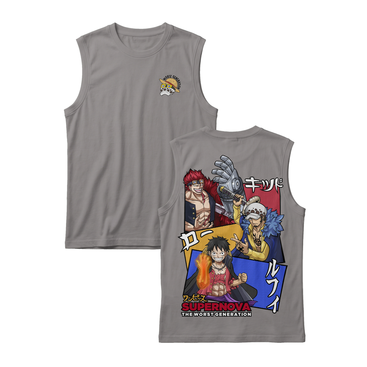 Anime One Piece Supernova The Worst Generation Sleeveless - RZM007