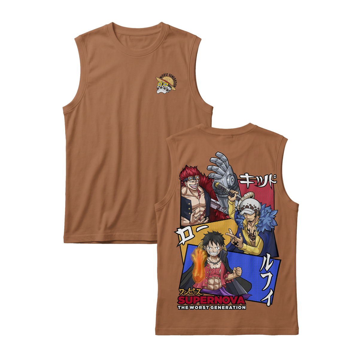 Anime One Piece Supernova The Worst Generation Sleeveless - RZM007
