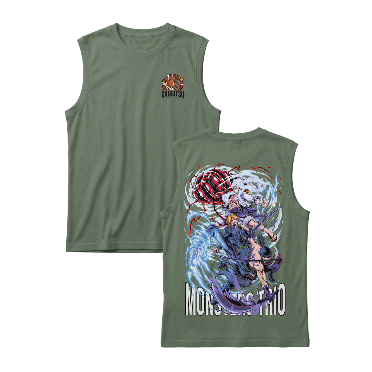 Anime One Piece Monster Trio Sleeveless - RZM009