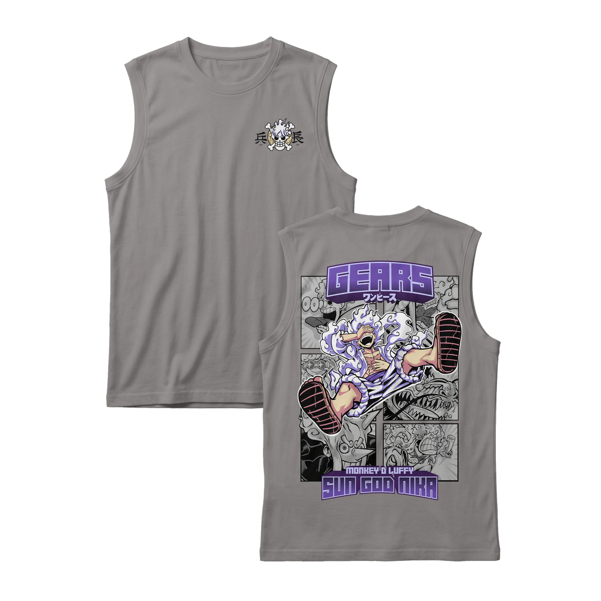 Anime One Piece Gear 5 Monkey D. Luffy Sun God Nika Sleeveless - RZM011