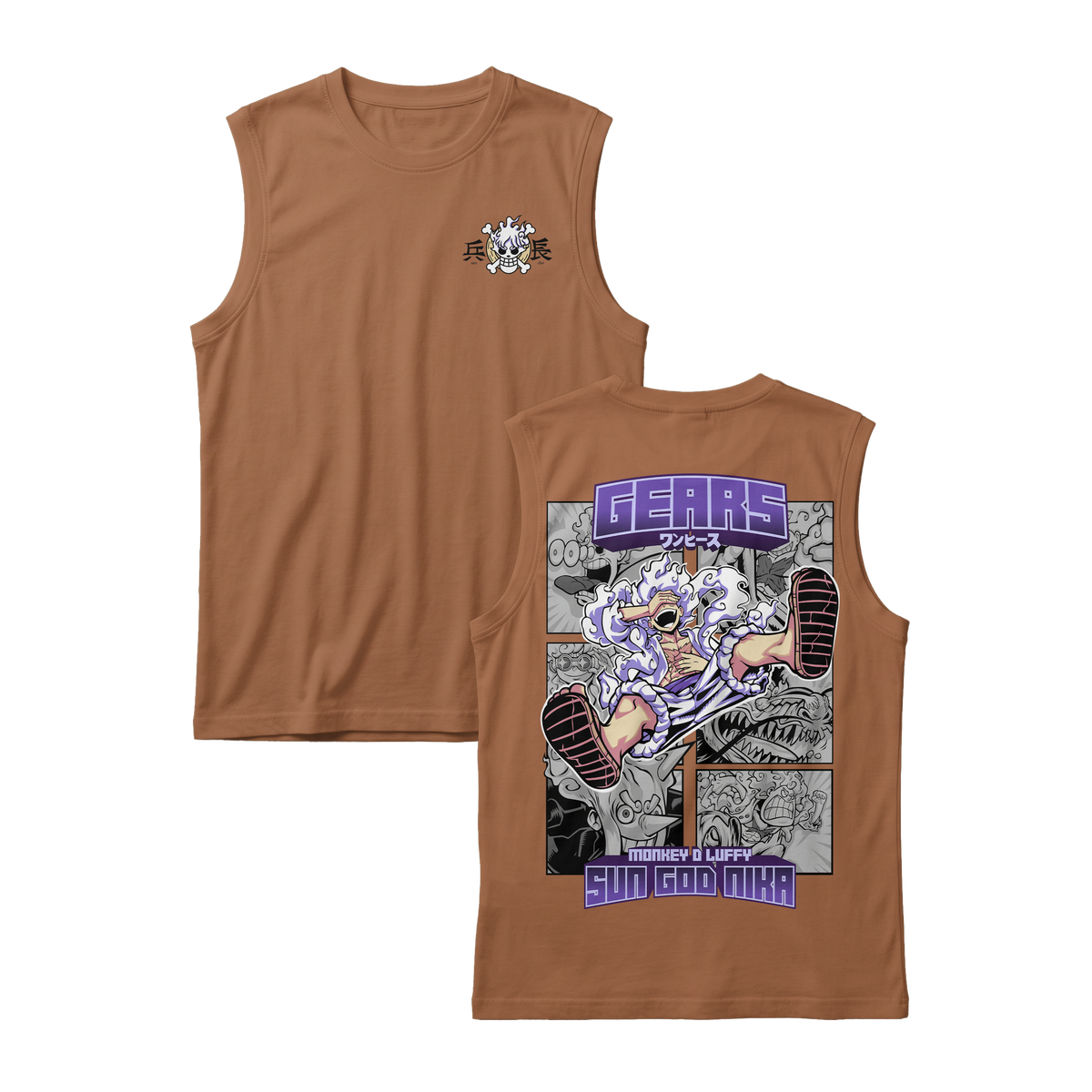 Anime One Piece Gear 5 Monkey D. Luffy Sun God Nika Sleeveless - RZM011