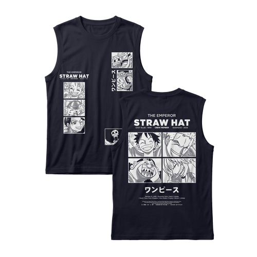 Anime One Piece Emperor Straw Hat Crew Sleeveless - RZM014