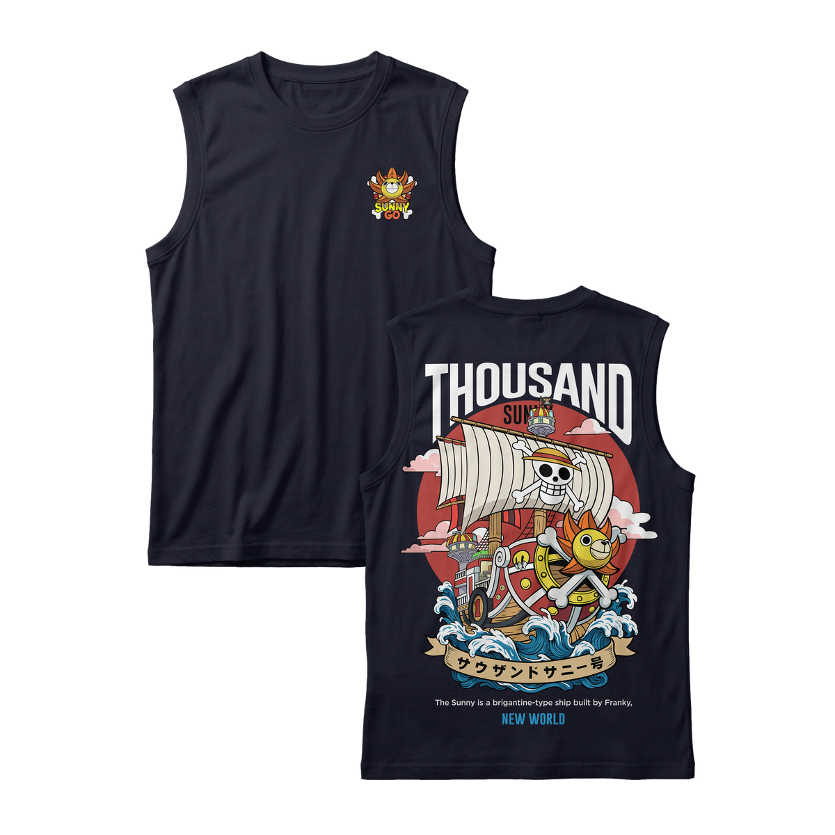 Anime One Piece Thousand Sunny Sleeveless - RZM016