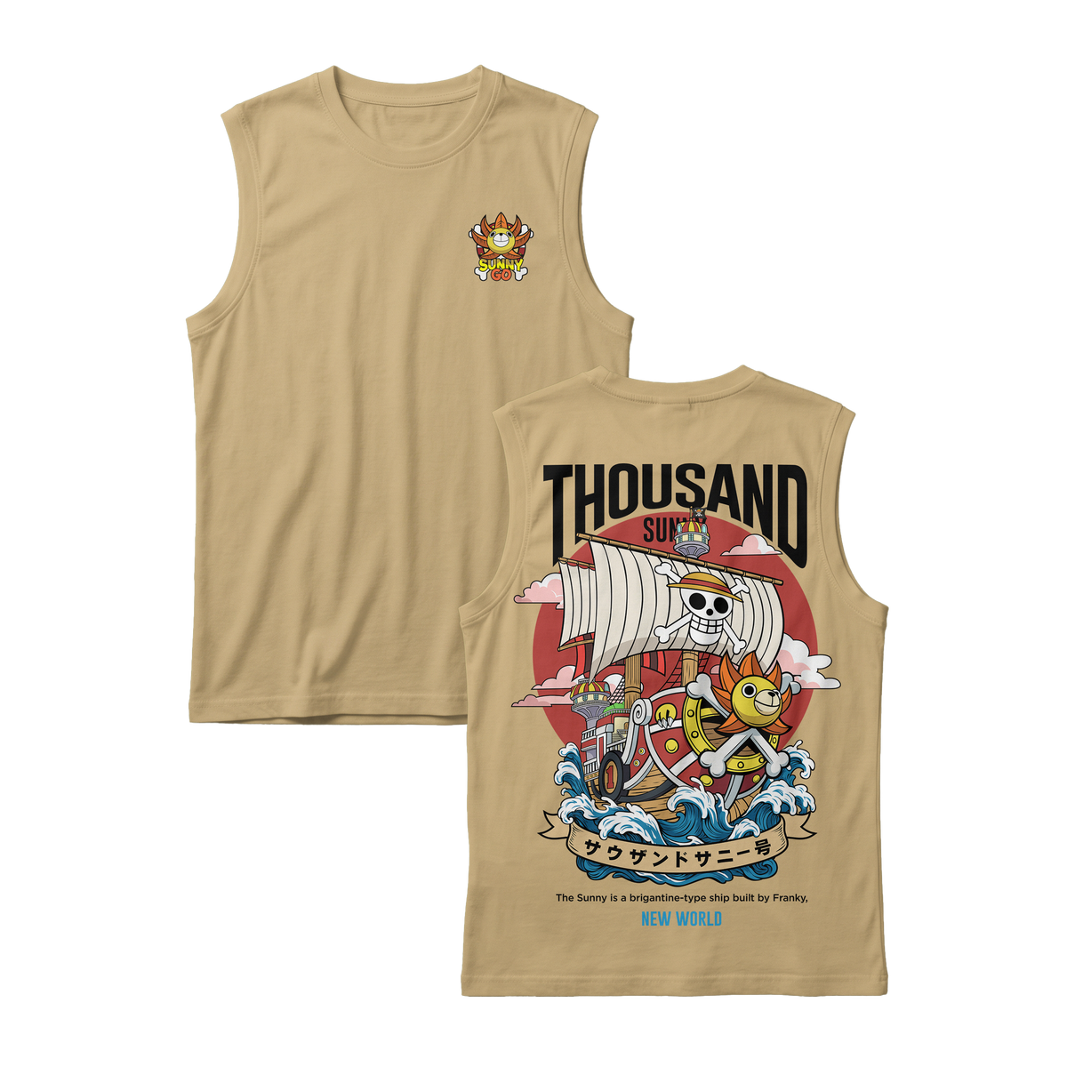 Anime One Piece Thousand Sunny Sleeveless - RZM016