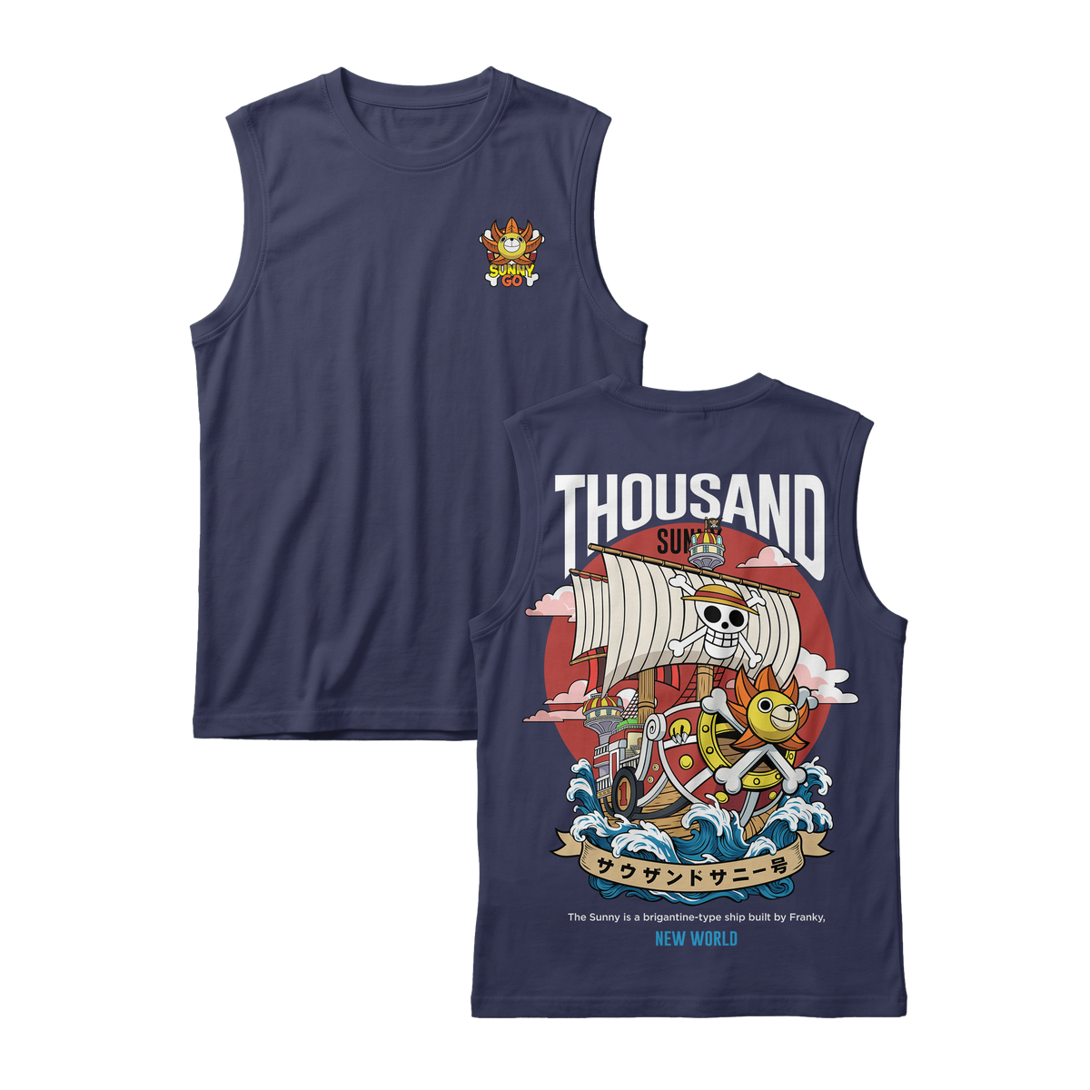 Anime One Piece Thousand Sunny Sleeveless - RZM016
