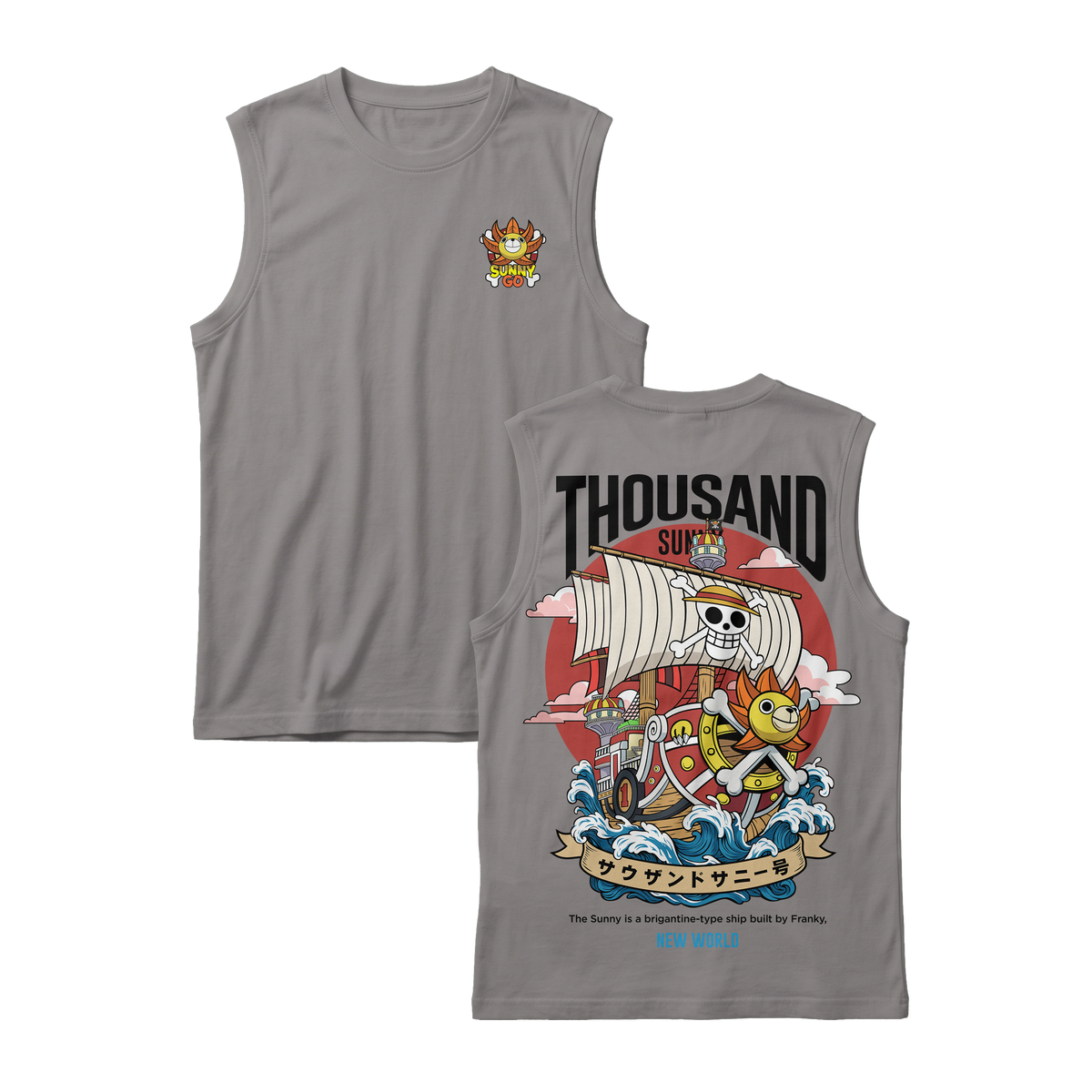 Anime One Piece Thousand Sunny Sleeveless - RZM016