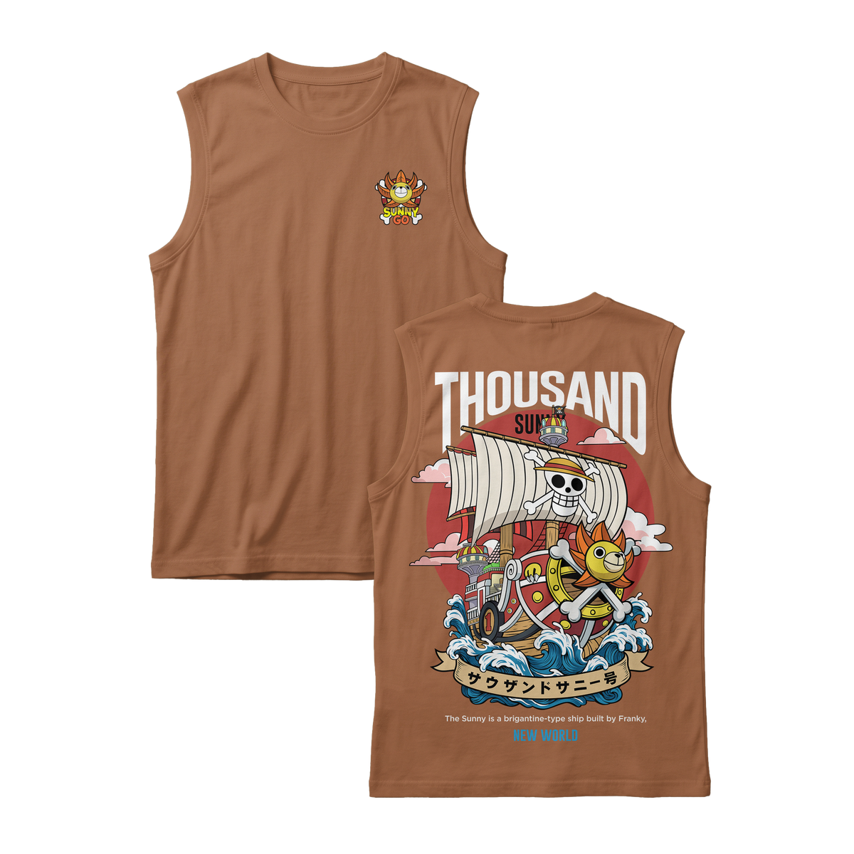 Anime One Piece Thousand Sunny Sleeveless - RZM016