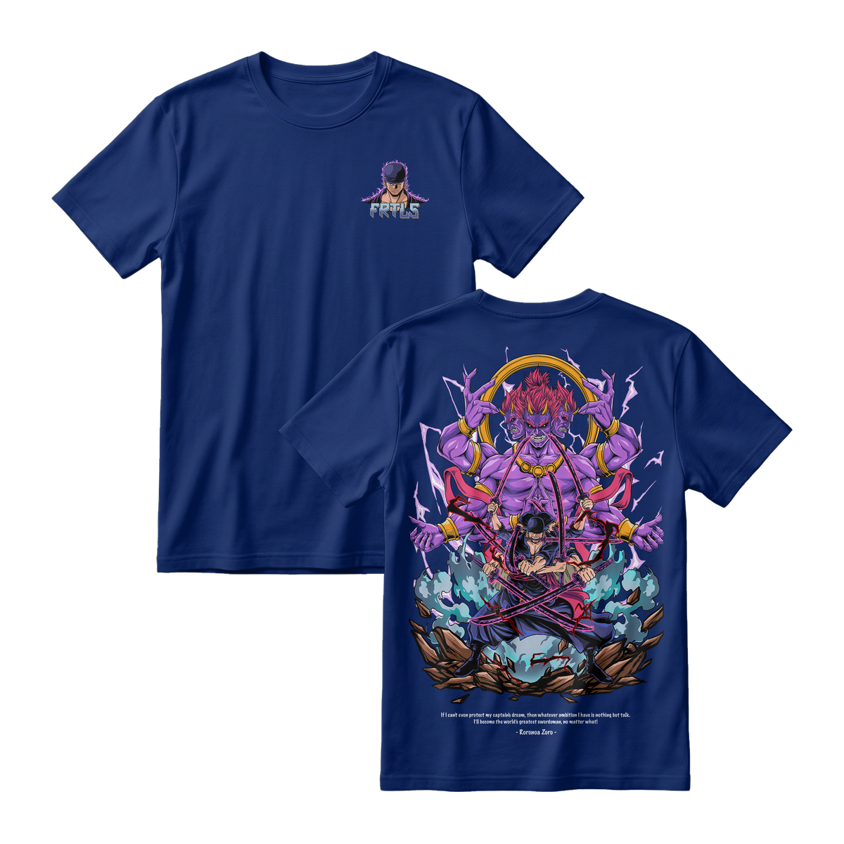 Anime One Piece Roronoa Zoro Short Sleeve Tee - DONGKER