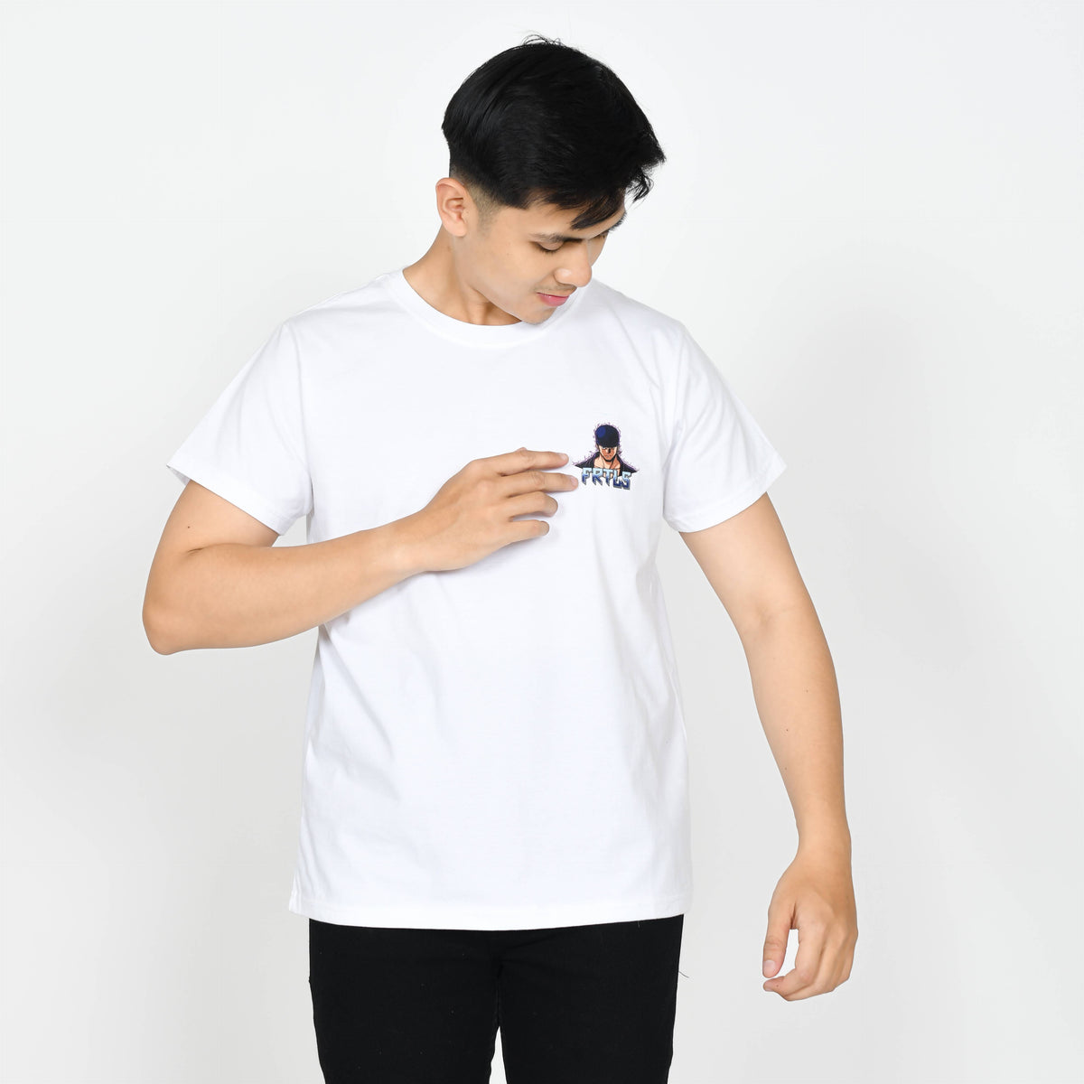 Anime One Piece Roronoa Zoro Short Sleeve Tee - RZM002 - White PS 1