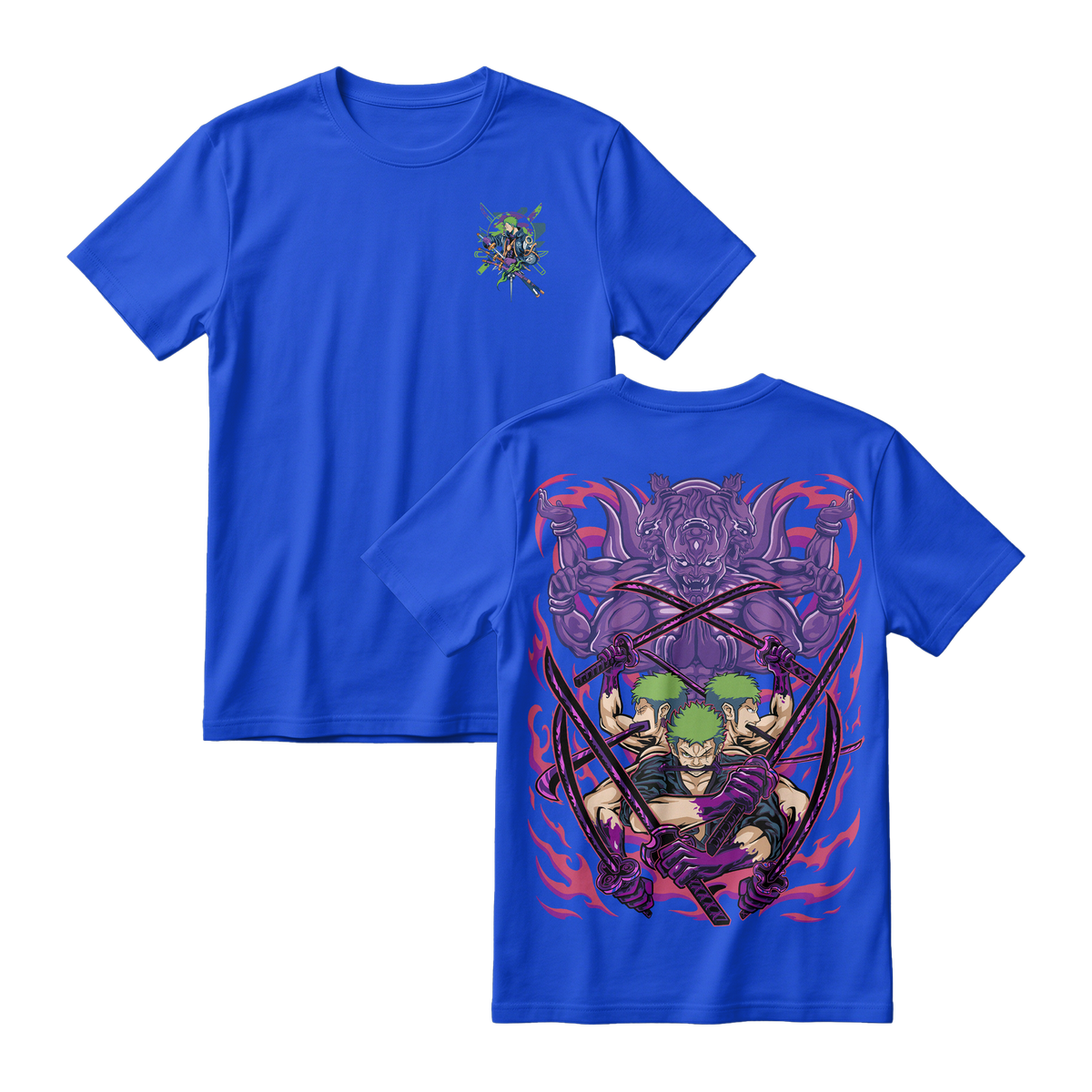 Anime One Piece Roronoa Zoro Short Sleeve Tee - BENHUR