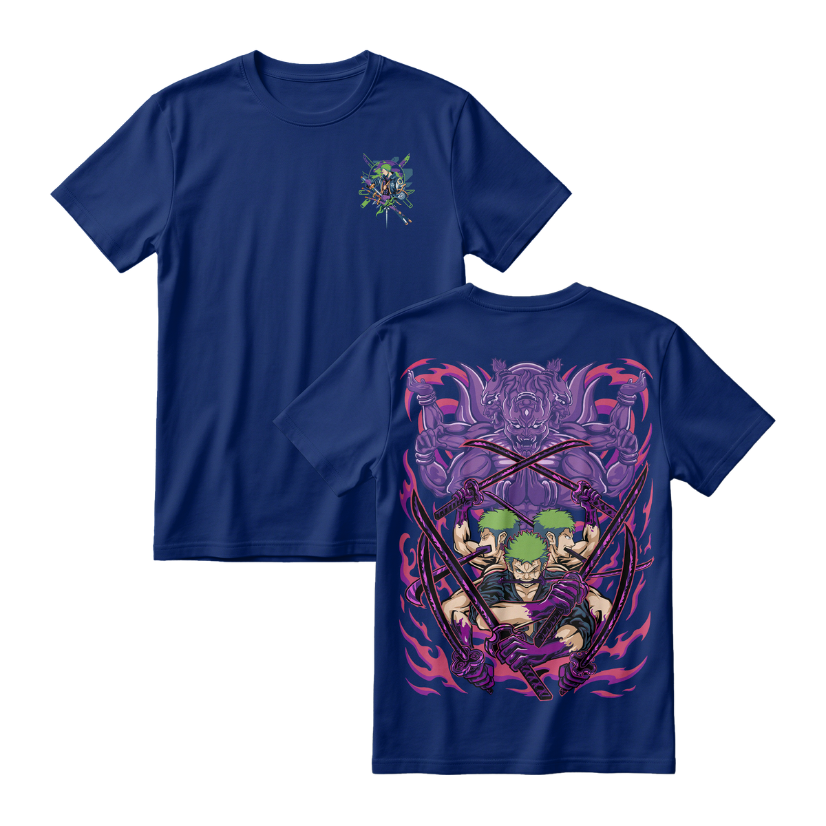 Anime One Piece Roronoa Zoro Short Sleeve Tee - RZM004