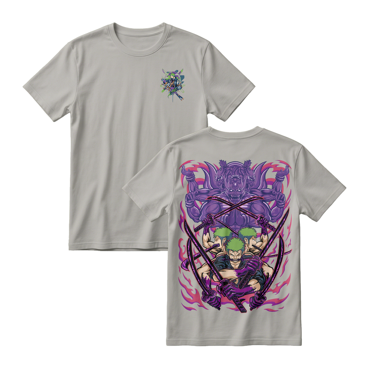 Anime One Piece Roronoa Zoro Short Sleeve Tee - MISTY-71