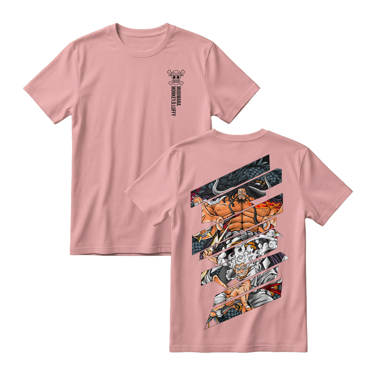 Anime One Piece Monkey D. Luffy Short Sleeve Tee - COTTON-CANDY