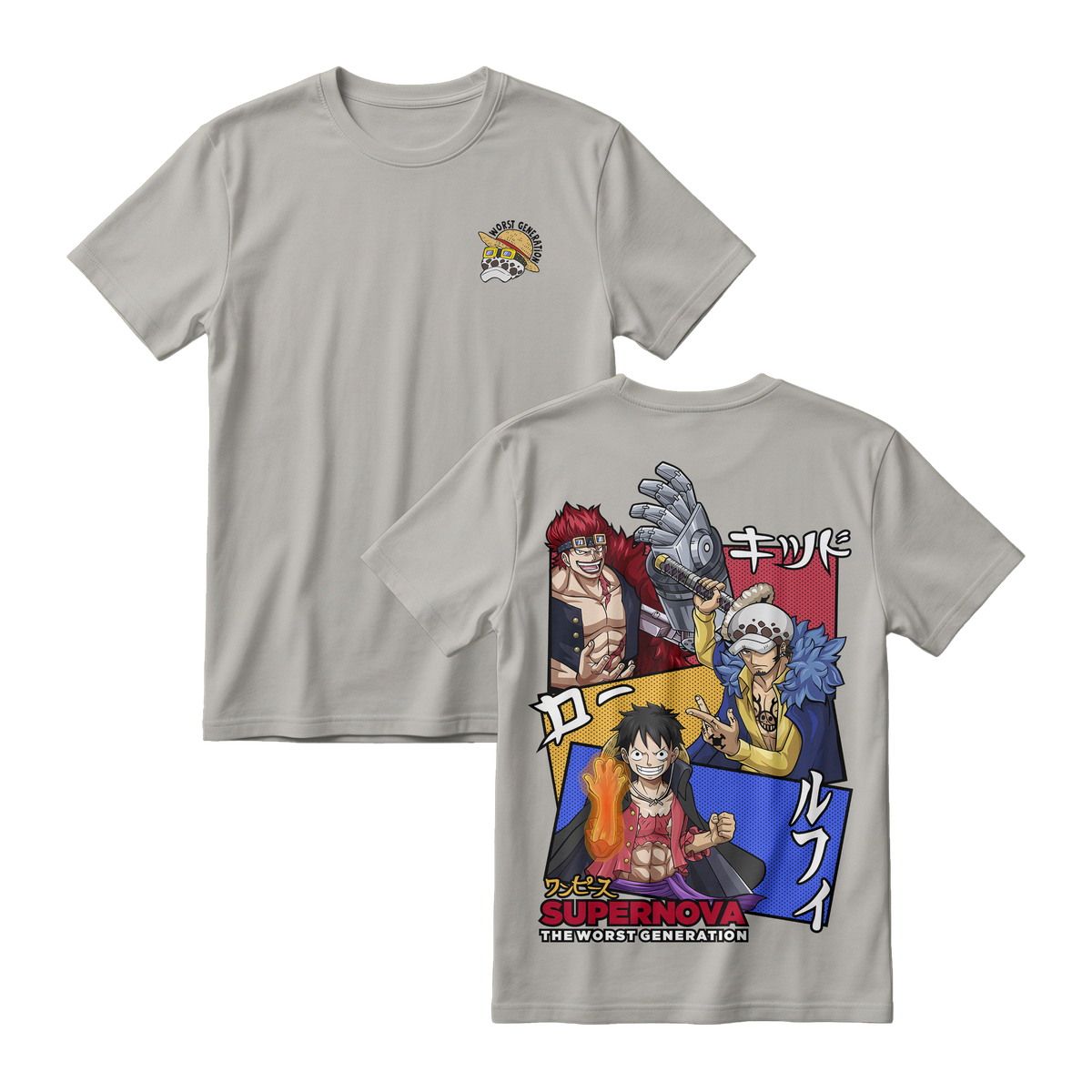 Anime One Piece Supernova The Worst Generation Short Sleeve Tee - MISTY-71
