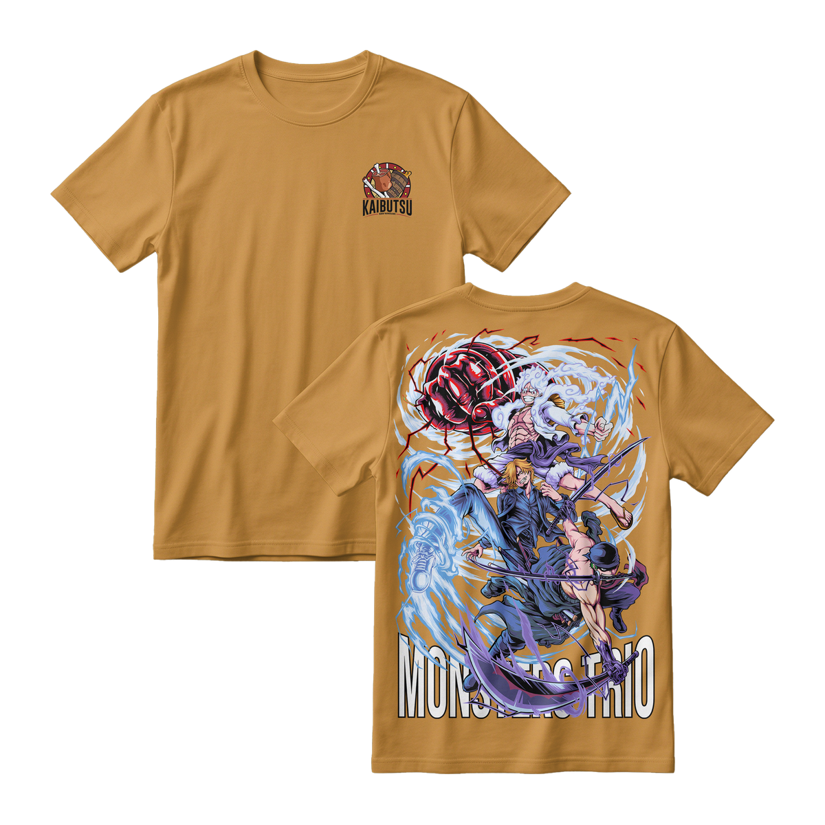 Anime One Piece Monster Trio Short Sleeve Tee - BRONZE