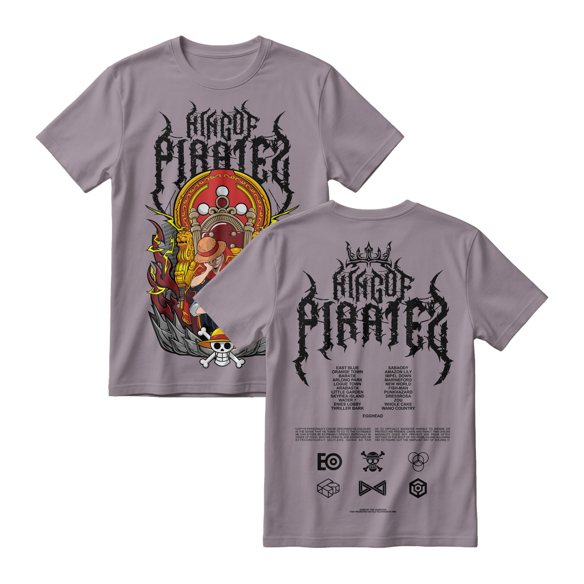 Anime One Piece Monkey D. Luffy King Of Pirates Short Sleeve Tee - RZM019