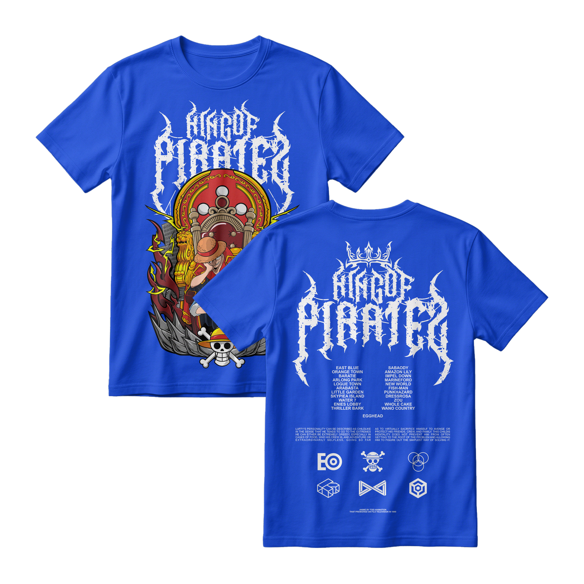 Anime One Piece Monkey D. Luffy King Of Pirates Short Sleeve Tee - RZM019