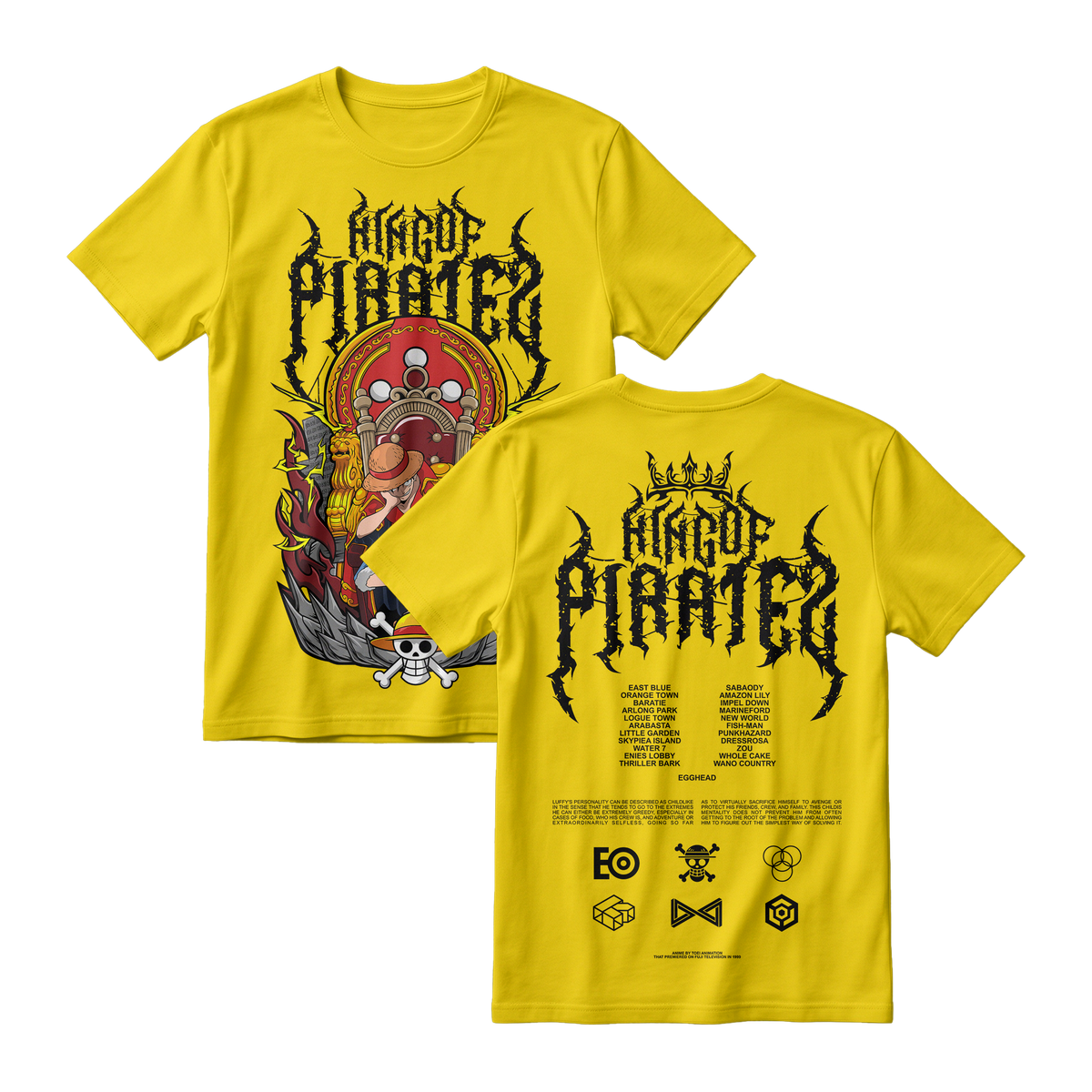 Anime One Piece Monkey D. Luffy King Of Pirates Short Sleeve Tee - RZM019