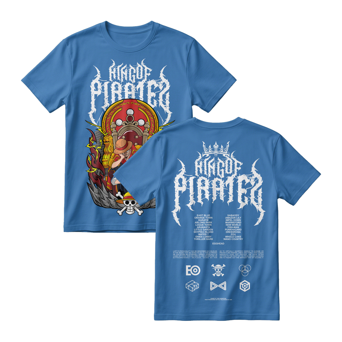 Anime One Piece Monkey D. Luffy King Of Pirates Short Sleeve Tee - RZM019