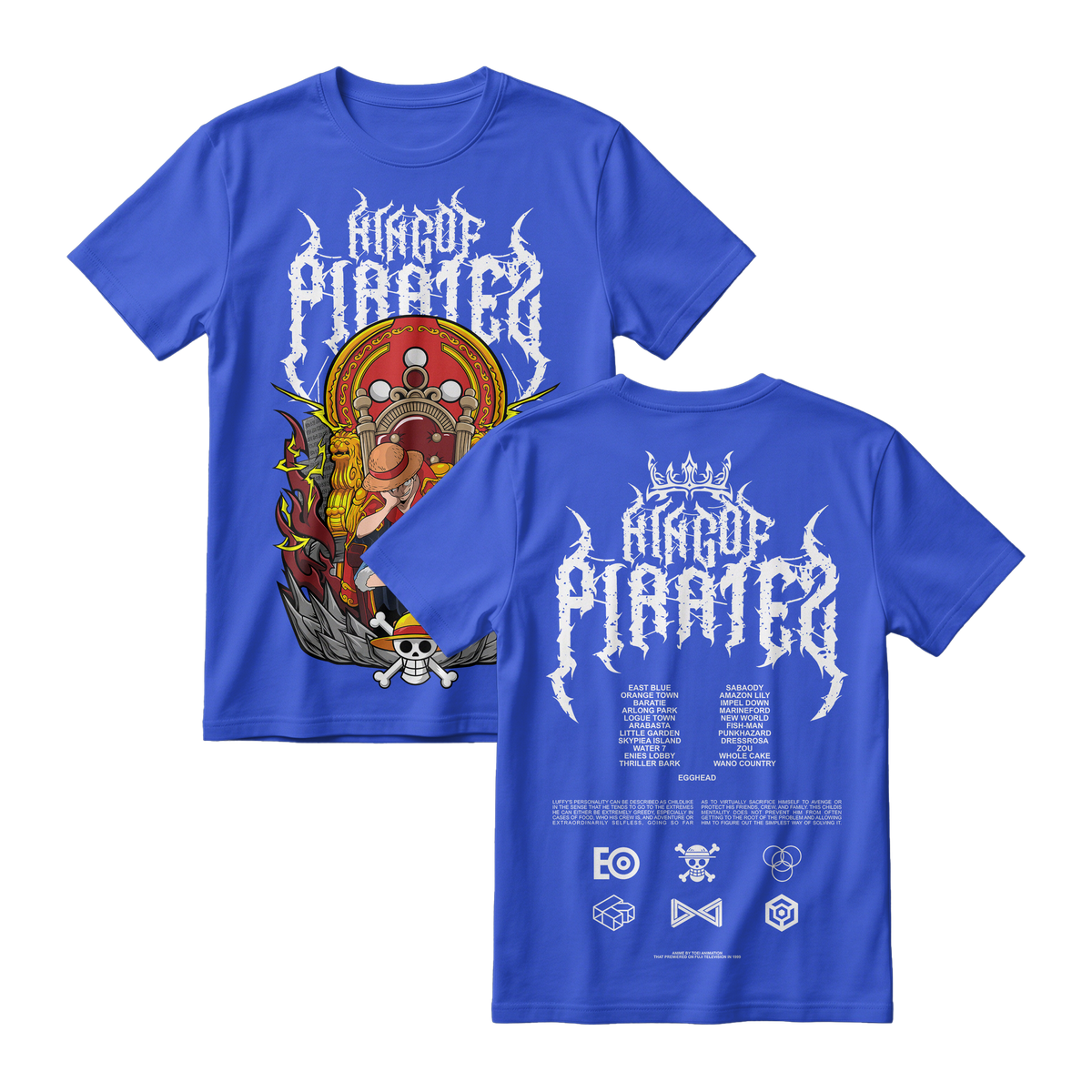 Anime One Piece Monkey D. Luffy King Of Pirates Short Sleeve Tee - RZM019