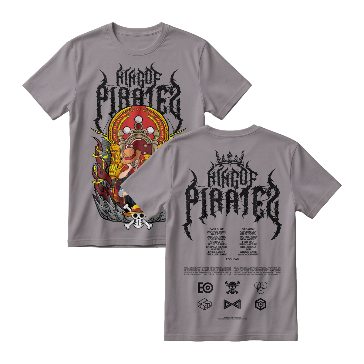 Anime One Piece Monkey D. Luffy King Of Pirates Short Sleeve Tee - RZM019