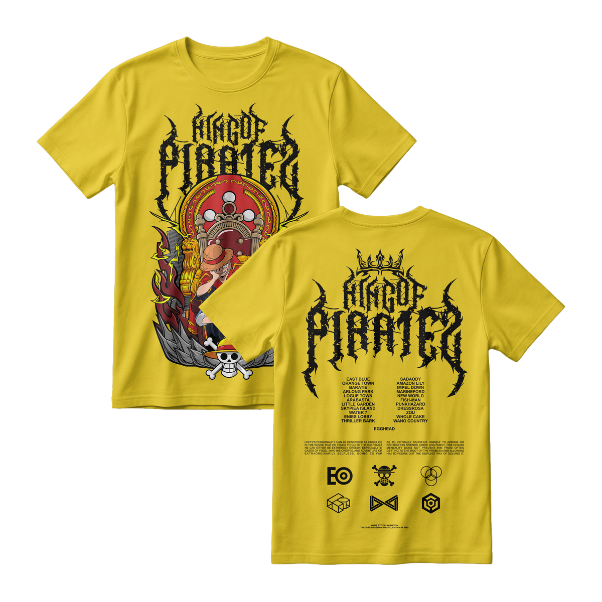 Anime One Piece Monkey D. Luffy King Of Pirates Short Sleeve Tee - RZM019