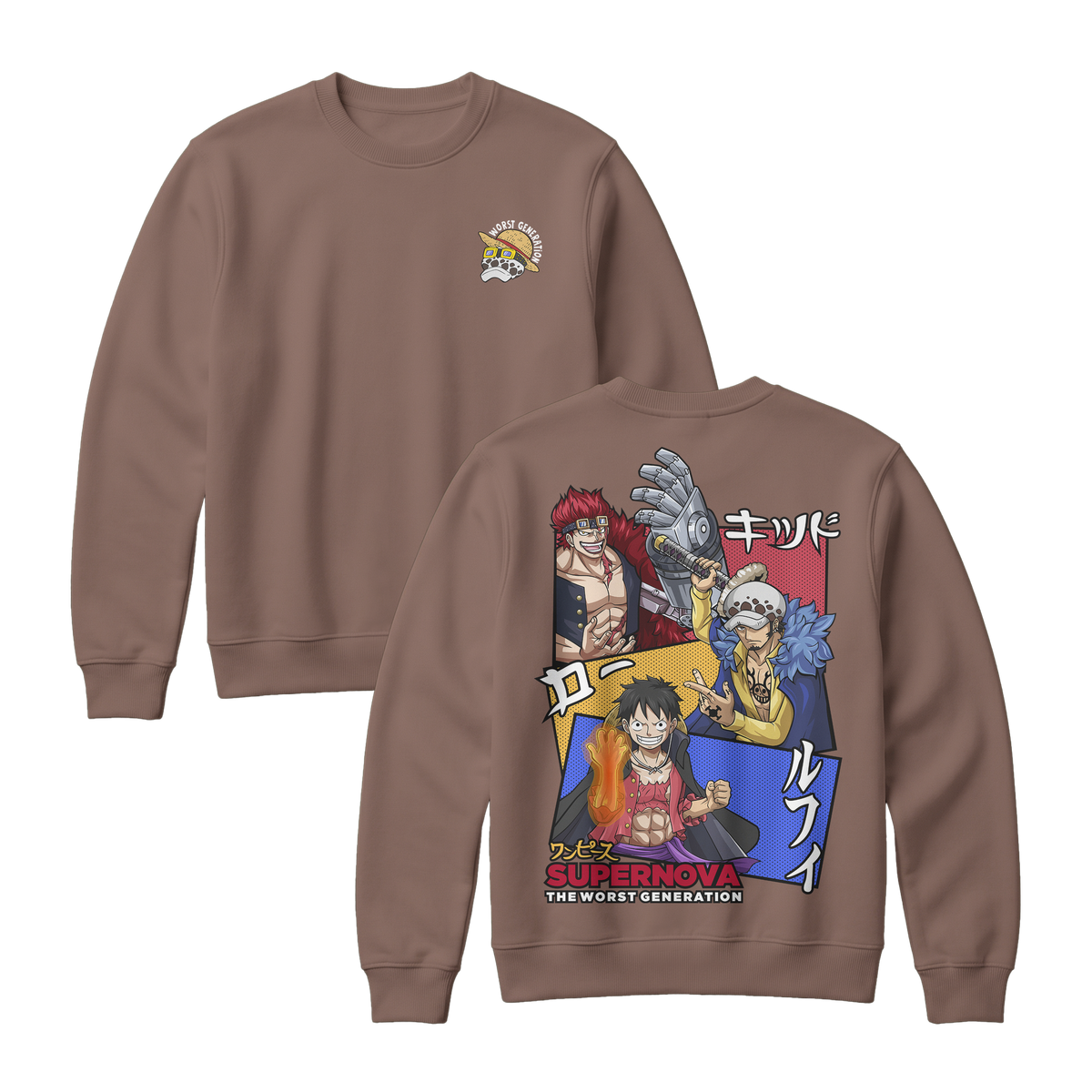 Anime One Piece Supernova The Worst Generation Sweatshirt - RZM007