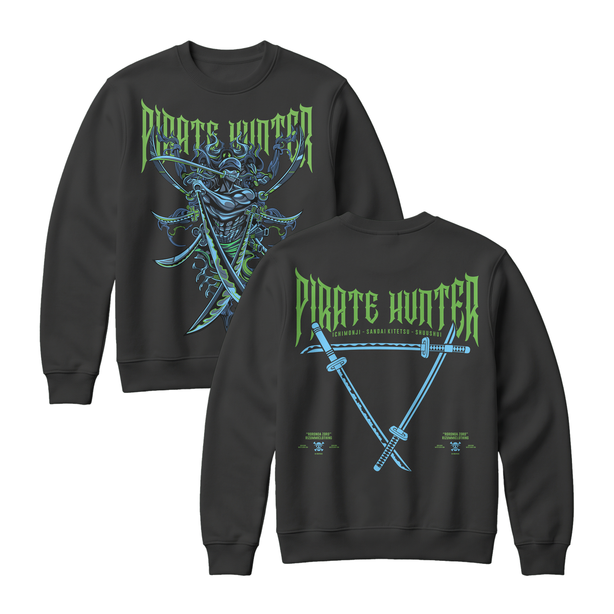 Anime One Piece Roronoa Zoro Pirates Hunter Sweatshirt - RZM010