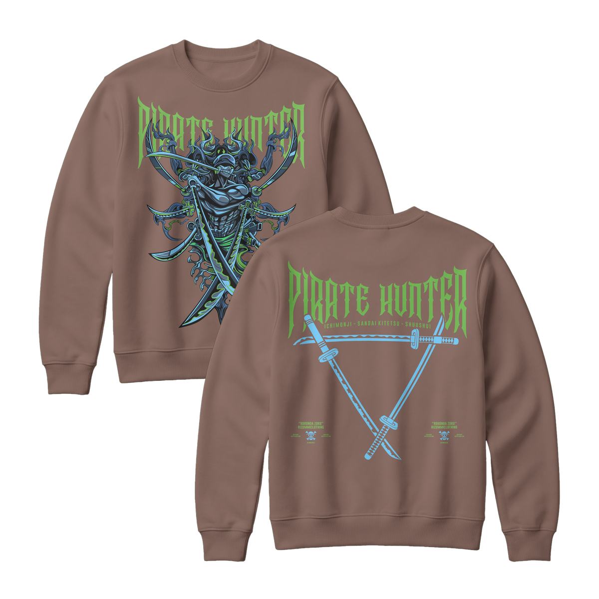 Anime One Piece Roronoa Zoro Pirates Hunter Sweatshirt - RZM010
