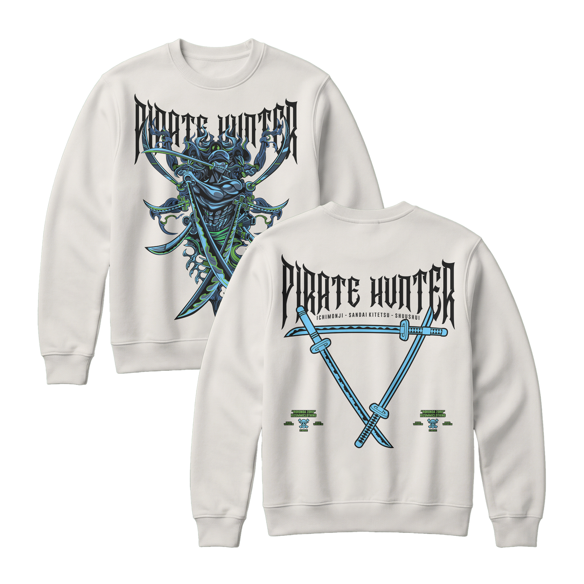 Anime One Piece Roronoa Zoro Pirates Hunter Sweatshirt - RZM010