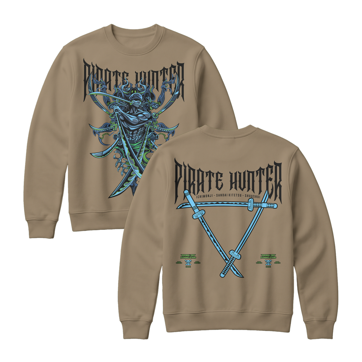Anime One Piece Roronoa Zoro Pirates Hunter Sweatshirt - RZM010