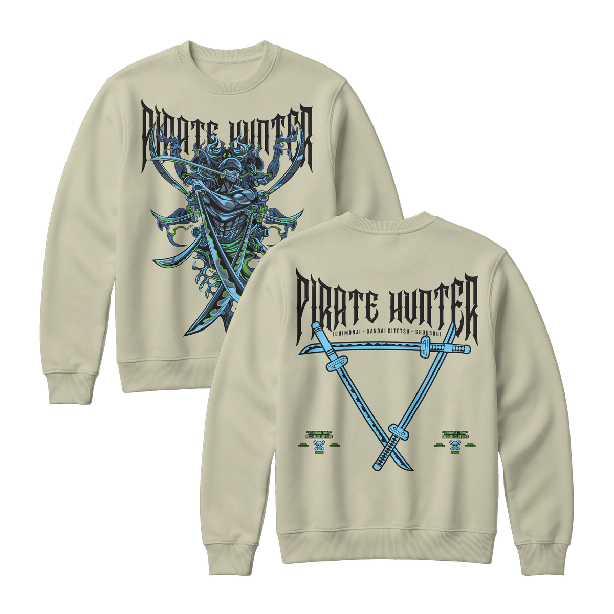 Anime One Piece Roronoa Zoro Pirates Hunter Sweatshirt - RZM010