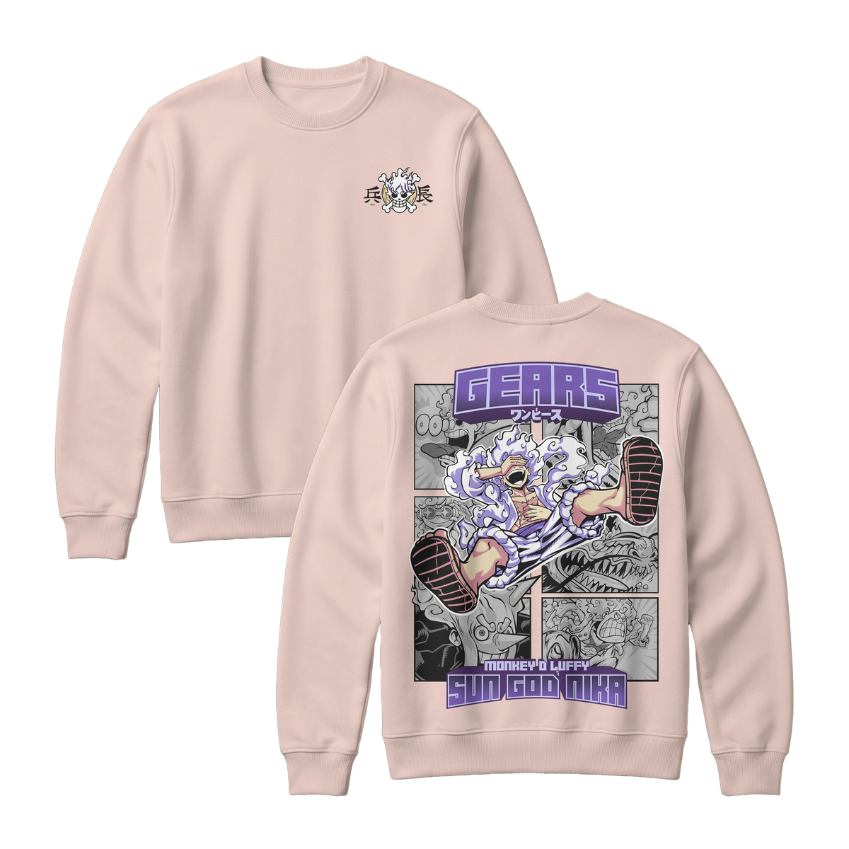 Anime One Piece Gear 5 Monkey D. Luffy Sun God Nika Sweatshirt - RZM011