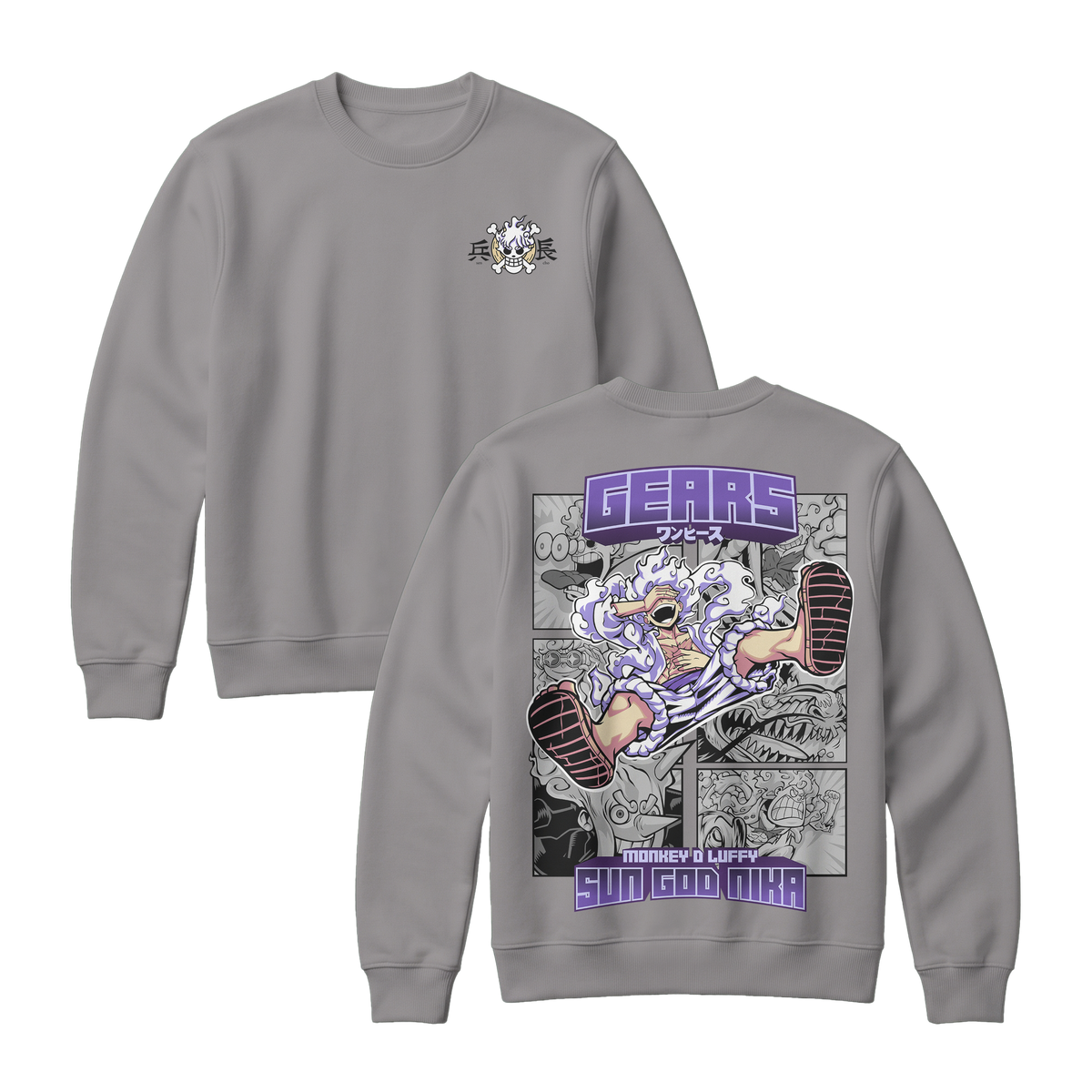 Anime One Piece Gear 5 Monkey D. Luffy Sun God Nika Sweatshirt - RZM011