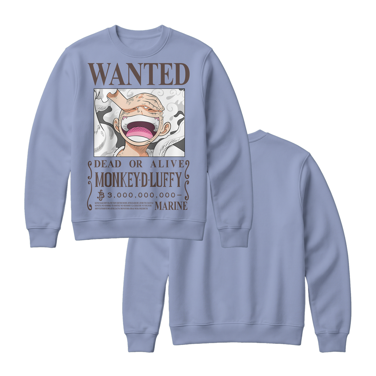 Anime One Piece Wanted Monkey D. Luffy Gear 5 Sweatshirt - RZM012