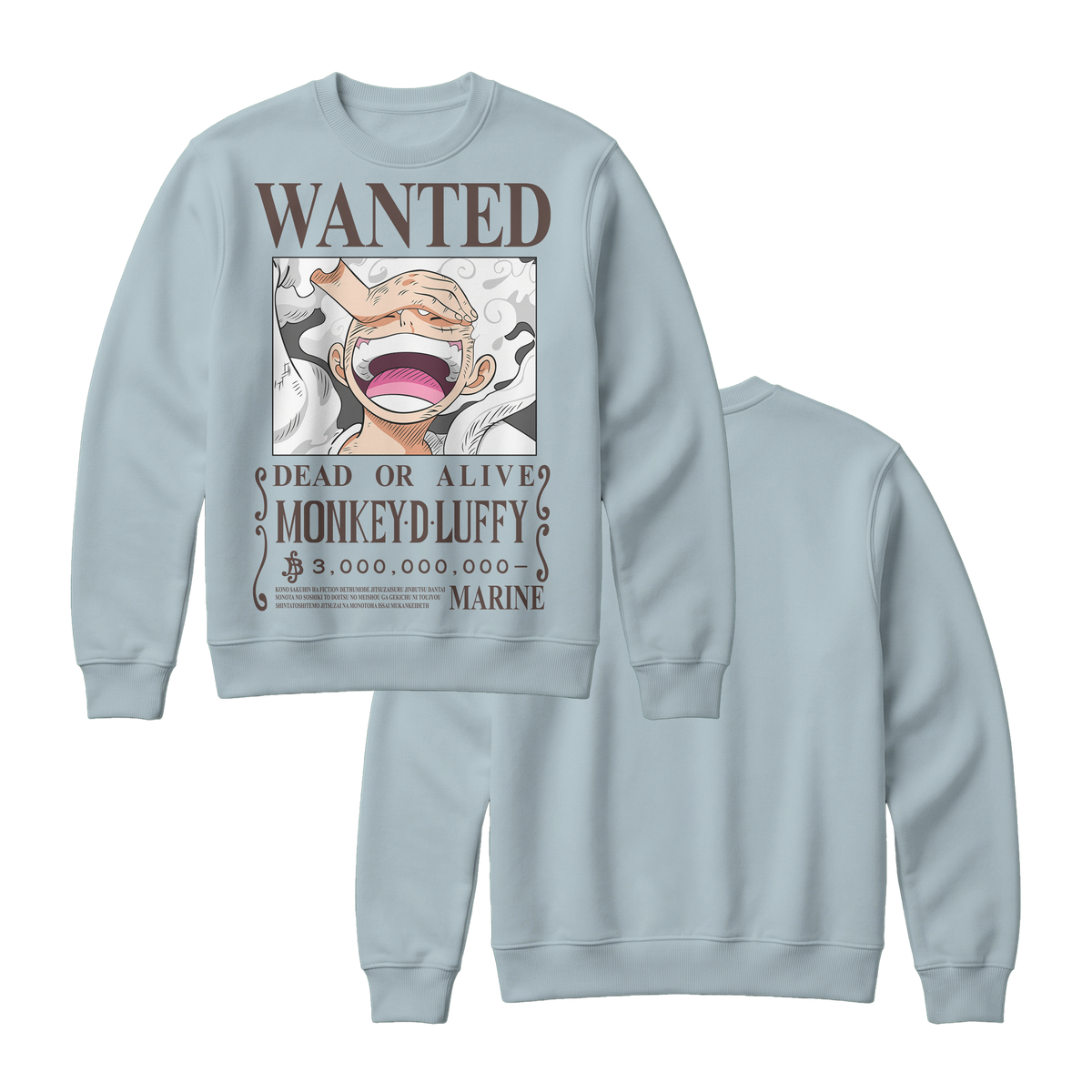 Anime One Piece Wanted Monkey D. Luffy Gear 5 Sweatshirt - RZM012