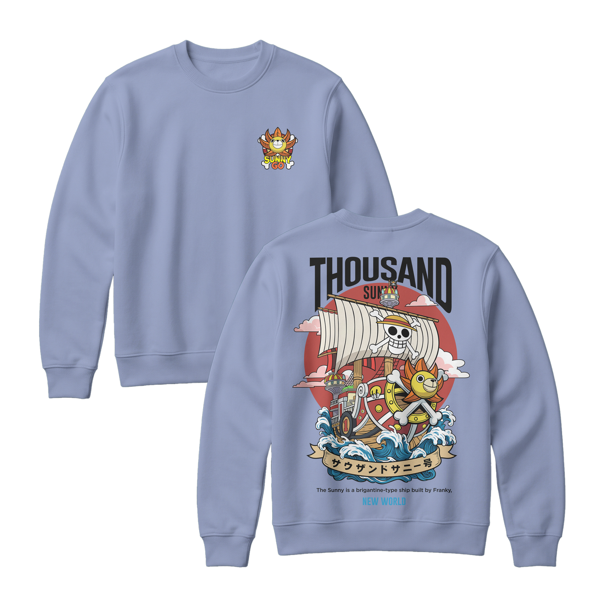 Anime One Piece Thousand Sunny Short Sweatshirt - RZM016