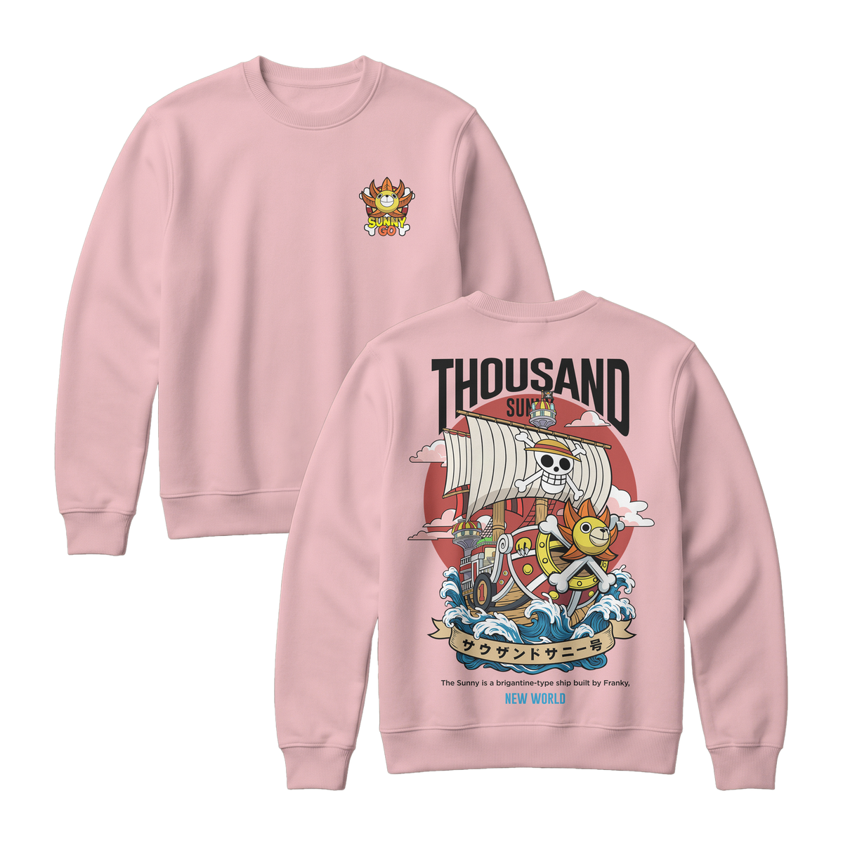 Anime One Piece Thousand Sunny Short Sweatshirt - RZM016