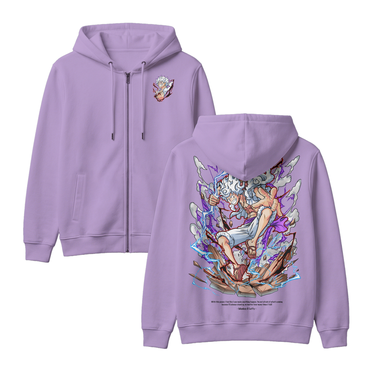 Anime One Piece Monkey D. Luffy Zip-up Hoodie - RZM001