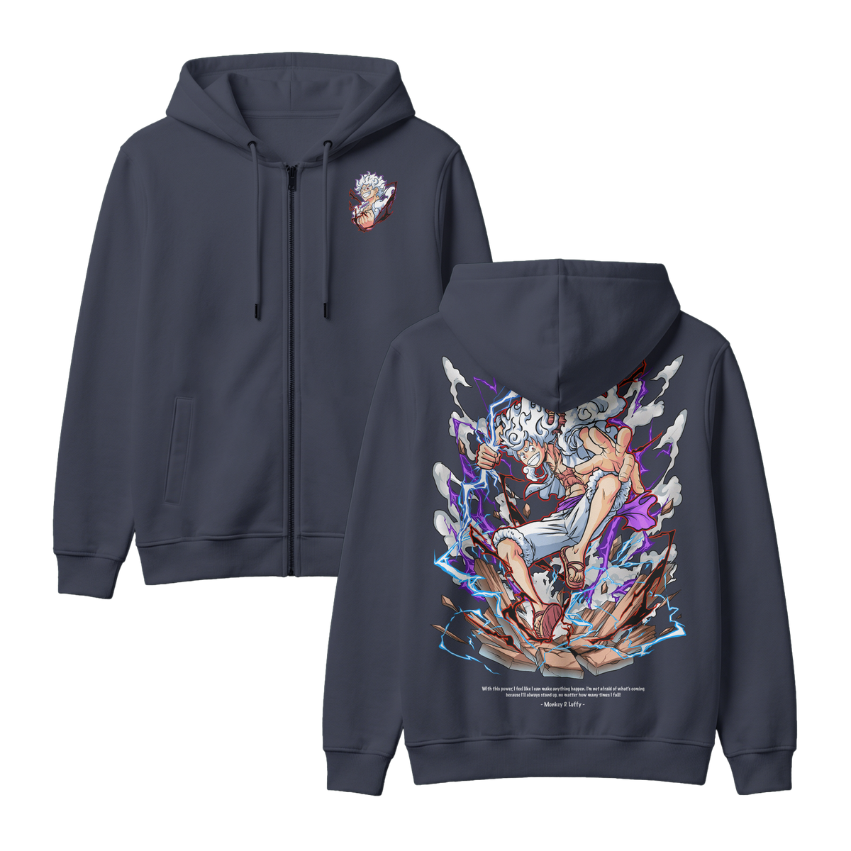 Anime One Piece Monkey D. Luffy Zip-up Hoodie - RZM001