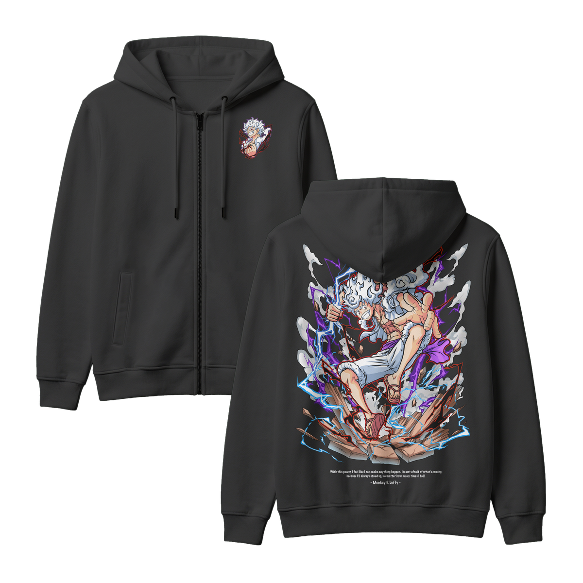 Anime One Piece Monkey D. Luffy Zip-up Hoodie - RZM001