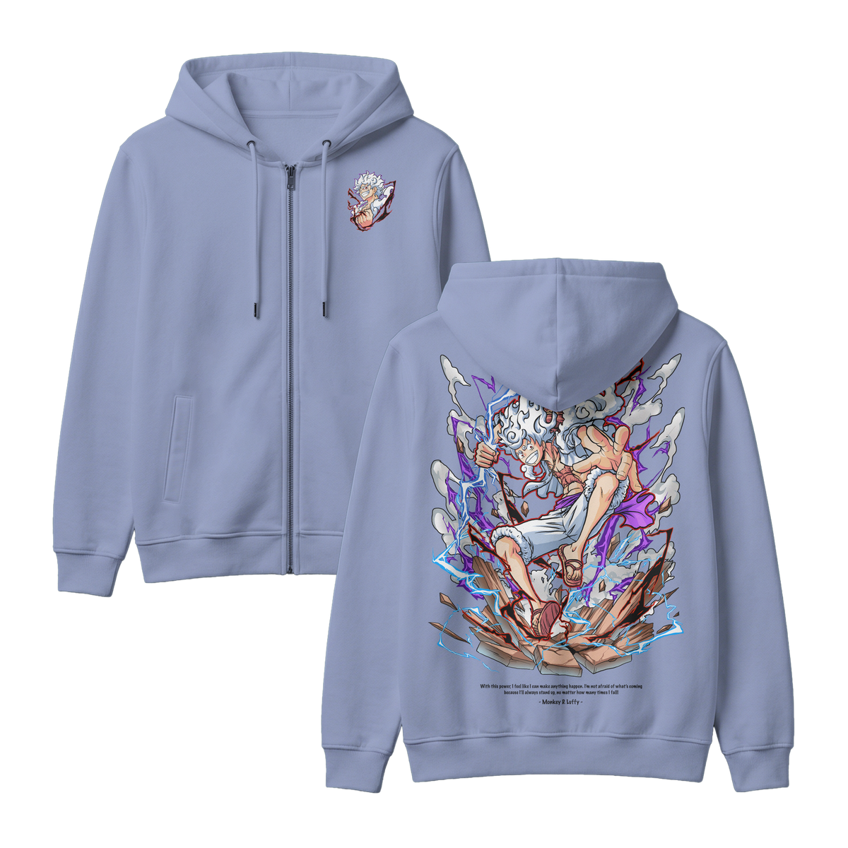 Anime One Piece Monkey D. Luffy Zip-up Hoodie - RZM001