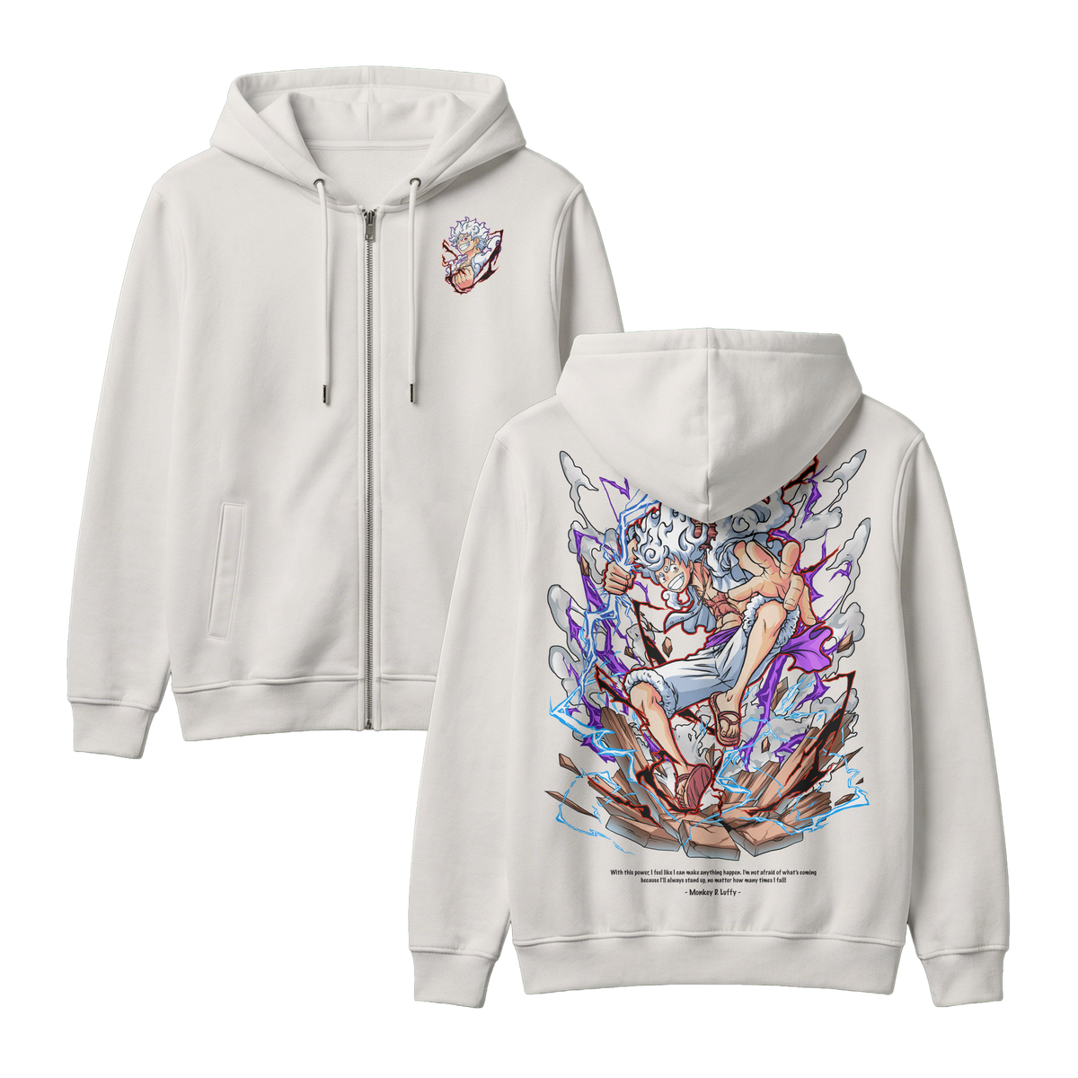 Anime One Piece Monkey D. Luffy Zip-up Hoodie - RZM001