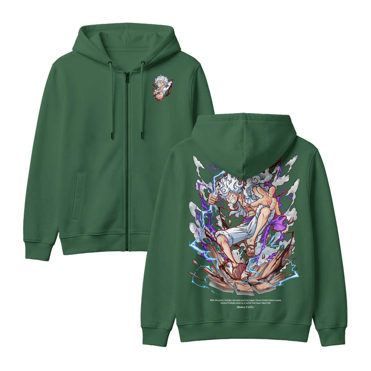 Anime One Piece Monkey D. Luffy Zip-up Hoodie - RZM001