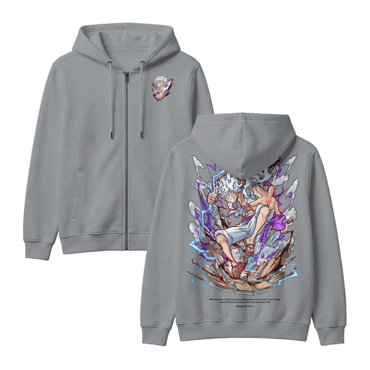 Anime One Piece Monkey D. Luffy Zip-up Hoodie - RZM001