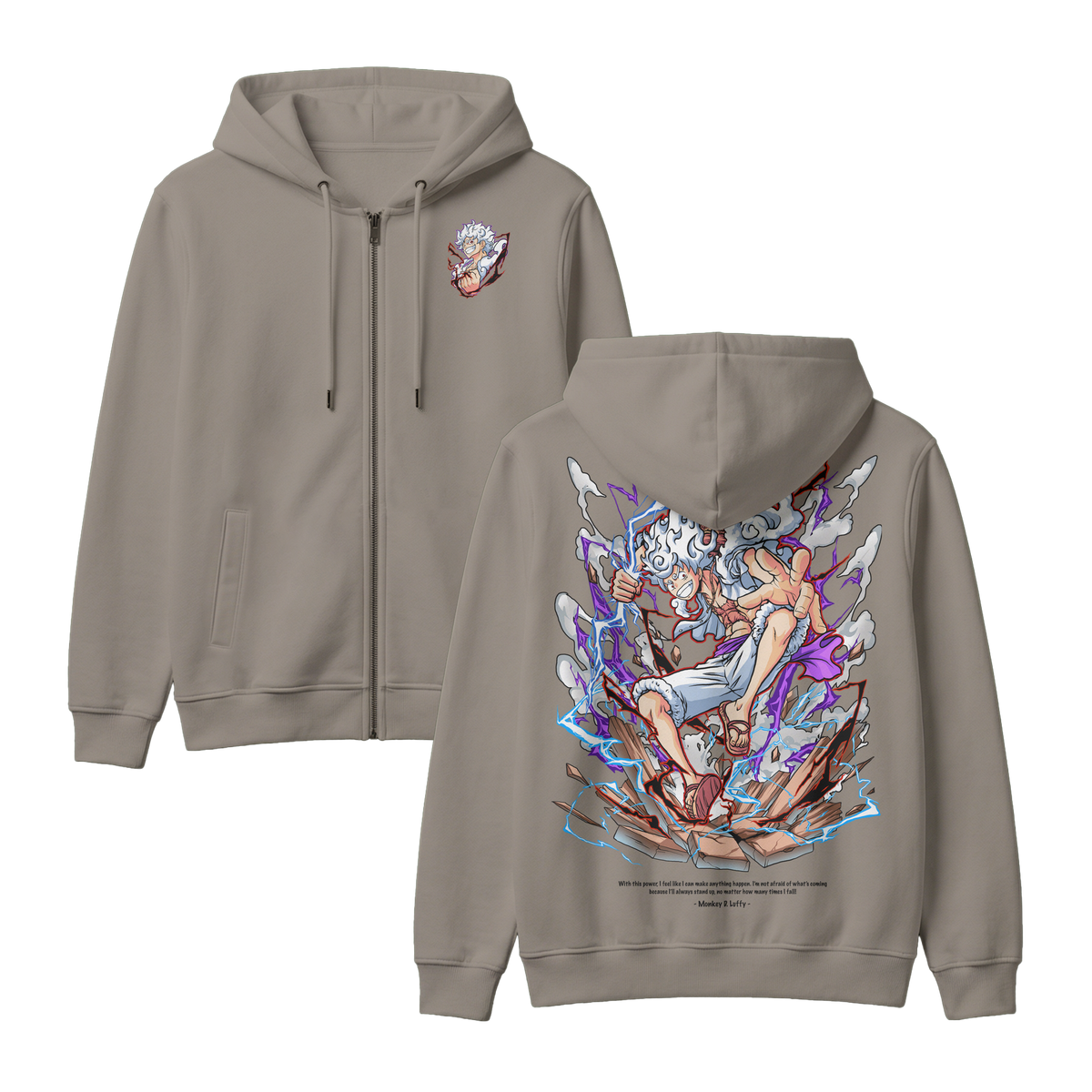 Anime One Piece Monkey D. Luffy Zip-up Hoodie - RZM001
