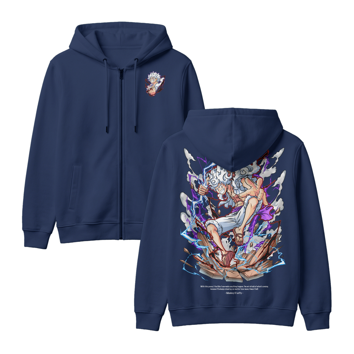 Anime One Piece Monkey D. Luffy Zip-up Hoodie - RZM001