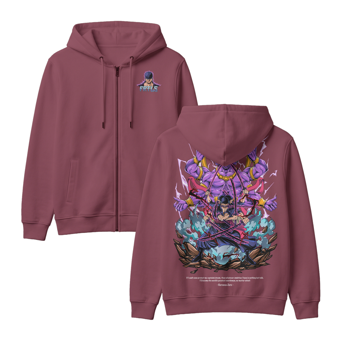Anime One Piece Roronoa Zoro Zip-up Hoodie - RZM002
